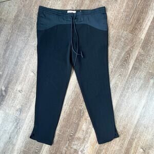 Rebecca Taylor Black Pants Drawstring Pull Up Pants Black